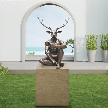 The Deer Loved His Long Black (Bronze Sculpture, Mid-Size)