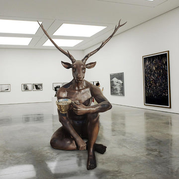 Deerman with the Golden Cup (Bronze Sculpture)