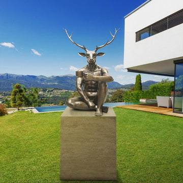 The Deer Loved His Long Black (Bronze Sculpture, Mid-Size)