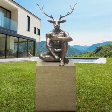 The Deer Loved His Long Black (Bronze Sculpture, Mid-Size)