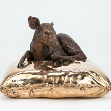 Sleeping Beauty Deer (Bronze Sculpture)