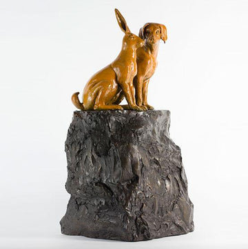 They Loved Being on Top of the World Seeing Things No One Else Could (Bronze Sculpture)