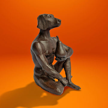 The Pearfect Dog (Bronze Sculpture, Pocket Size)