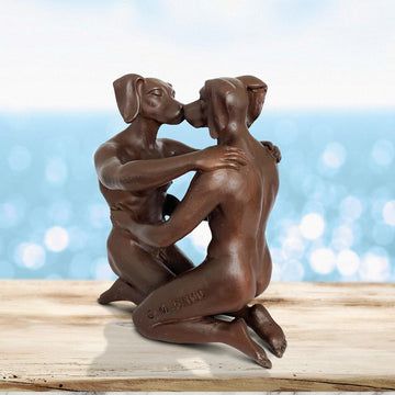 He was in love with his better self every day (Bronze Sculpture, Miniature Collection)