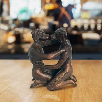 He Was in Love with His Better Self (Bronze Sculpture, Pocket Size)