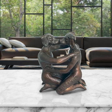 He Was in Love with His Better Self (Bronze Sculpture, Pocket Size)