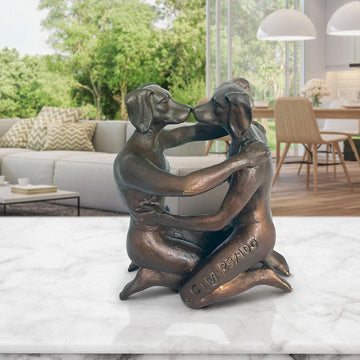 He Was in Love with His Better Self (Bronze Sculpture, Pocket Size)