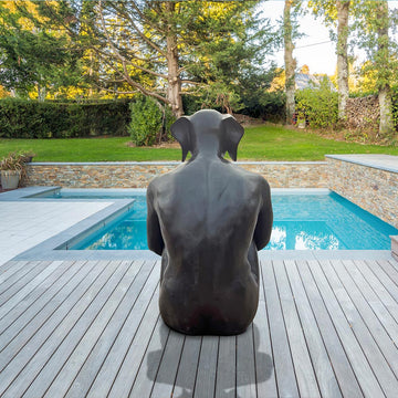 Dogman Was Content (Bronze Sculpture, Mid-Size)