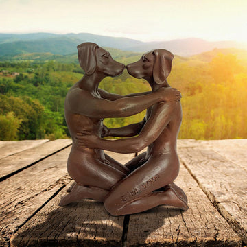 He was in love with his better self every day (Bronze Sculpture, Miniature Collection)