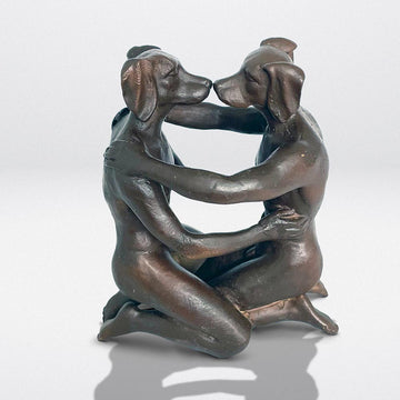 He Was in Love with His Better Self (Bronze Sculpture, Pocket Size)