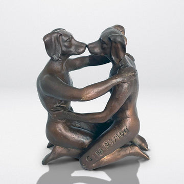 He Was in Love with His Better Self (Bronze Sculpture, Pocket Size)