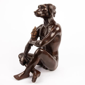 He Screamed for the Golden Ice Cream (Bronze Sculpture)