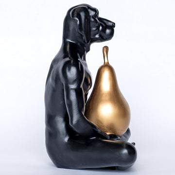 He held the golden pear (Resin Sculpture)