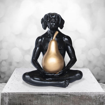 He held the golden pear (Resin Sculpture)