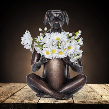 He Bought Her a Beautiful Bunch (Bronze Sculpture)