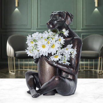 He Bought Her a Beautiful Bunch (Bronze Sculpture)