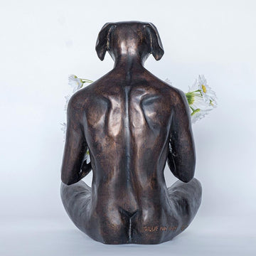 He Bought Her a Beautiful Bunch (Bronze Sculpture)