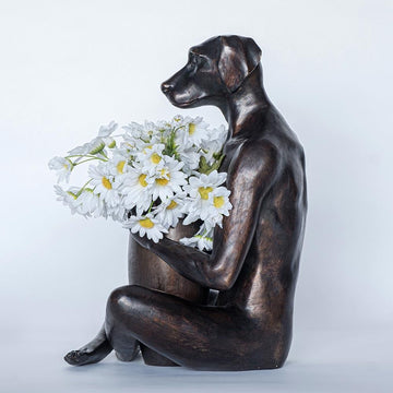 He Bought Her a Beautiful Bunch (Bronze Sculpture)
