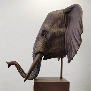 Adwin - African Forest Elephant of the Wild (Bronze Sculpture)