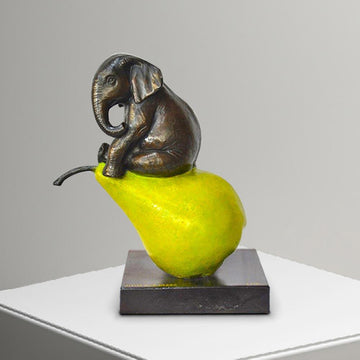 The Elephant Was Just Pearfect (Bronze Sculpture, Small)