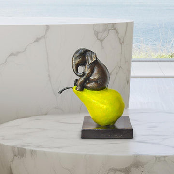 The Elephant Was Just Pearfect (Bronze Sculpture, Small)
