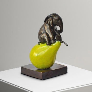 The Elephant Was Just Pearfect (Bronze Sculpture, Small)