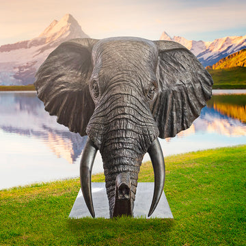 Adwin the African Forest Elephant was Thinking Big (Bronze Sculpture)