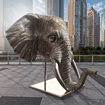 Adwin the African Forest Elephant was Thinking Big (Bronze Sculpture)