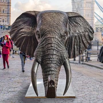 Adwin the African Forest Elephant was Thinking Big (Bronze Sculpture)