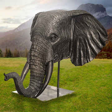 Adwin the African Forest Elephant was Thinking Big (Bronze Sculpture)
