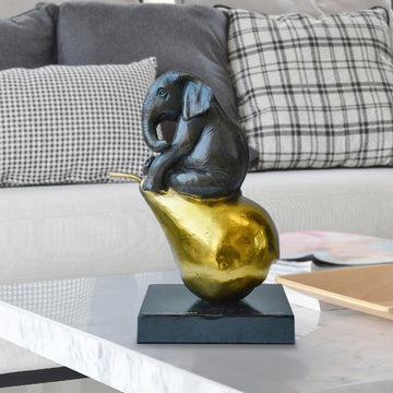 The Elephant Was Just Pearfect (Bronze Sculpture, Small)