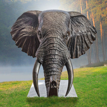 Adwin the African Forest Elephant was Thinking Big (Bronze Sculpture)
