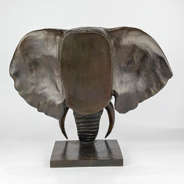 Adwim the African Forest Elephant was a Face of the Wild (Bronze Sculpture)