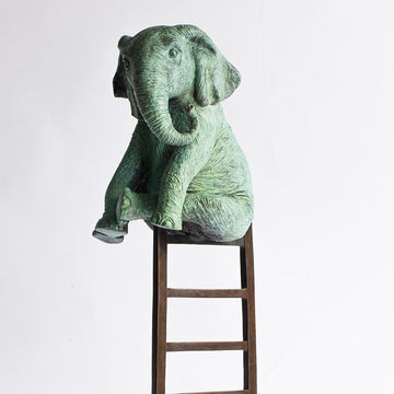 Elephant Reaches New Heights (Bronze Sculpture)