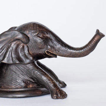 Elephant comes out into a better tomorrow (Bronze Sculpture, Pocket Size)