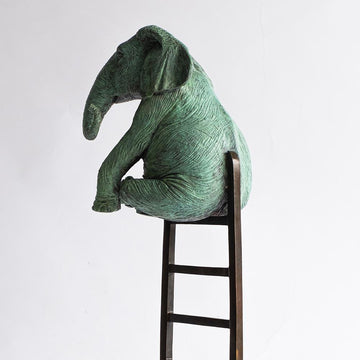Elephant Reaches New Heights (Bronze Sculpture)