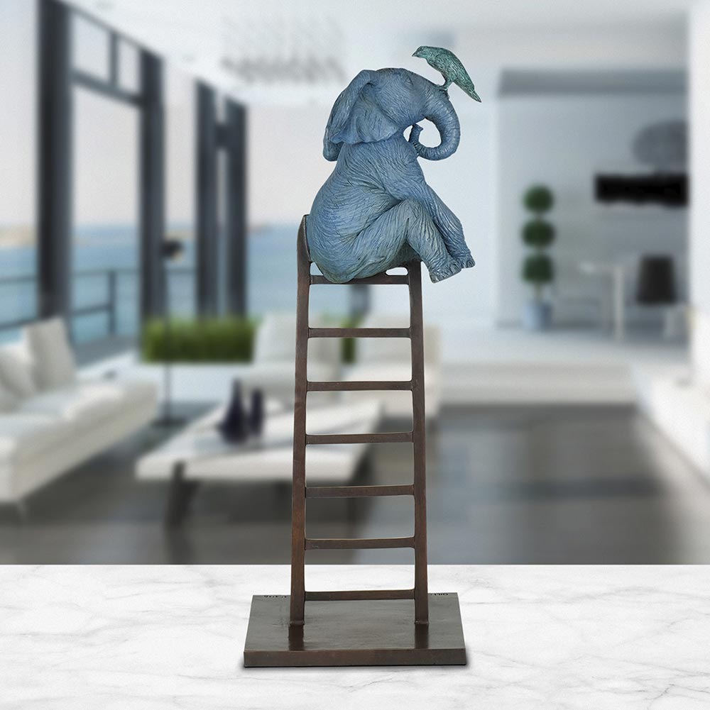 The Elephant Reached New Heights with a Little Help (Bronze Sculpture) –  Gillie and Marc®