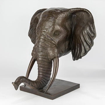 Adwim the African Forest Elephant was a Face of the Wild (Bronze Sculpture)