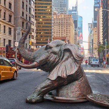 Come Out, Come Out Elephant, Wherever You Are (Bronze Sculpture, Large)