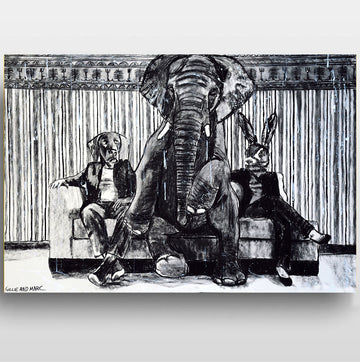 There's an elephant in the room (Original Painting)