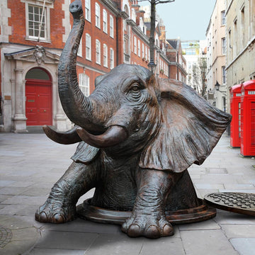 Come Out, Come Out Elephant, Wherever You Are (Bronze Sculpture, Large)