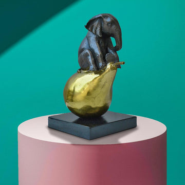 The Elephant Was Just Pearfect (Bronze Sculpture, Small)