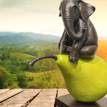 Elephants Will Pair for Life (Bronze Sculpture)