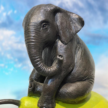 Elephants Will Pair for Life (Bronze Sculpture)