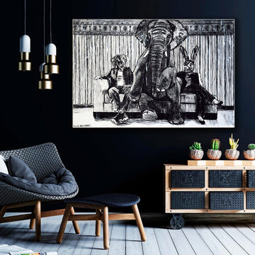 There's an elephant in the room (Original Painting)