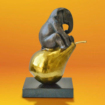 The Elephant Was Just Pearfect (Bronze Sculpture, Small)