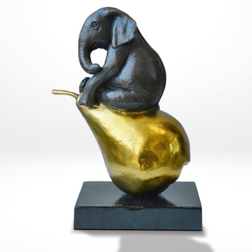 The Elephant Was Just Pearfect (Bronze Sculpture, Small)