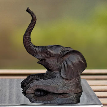 Elephants Make a Splash (Bronze Sculpture)