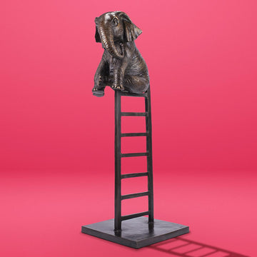 Elephant Up High (Bronze Sculpture)