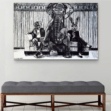 There's an elephant in the room (Original Painting)